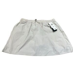 Gilly Hicks Active Small Neutral Taupe Light Tan Skortie Skort Skirt Shorts  NWT